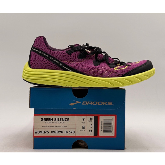 Brooks GREEN SILENCE Women's NEW Running Sneaker Purple US Size 7 - Picture 11 of 11